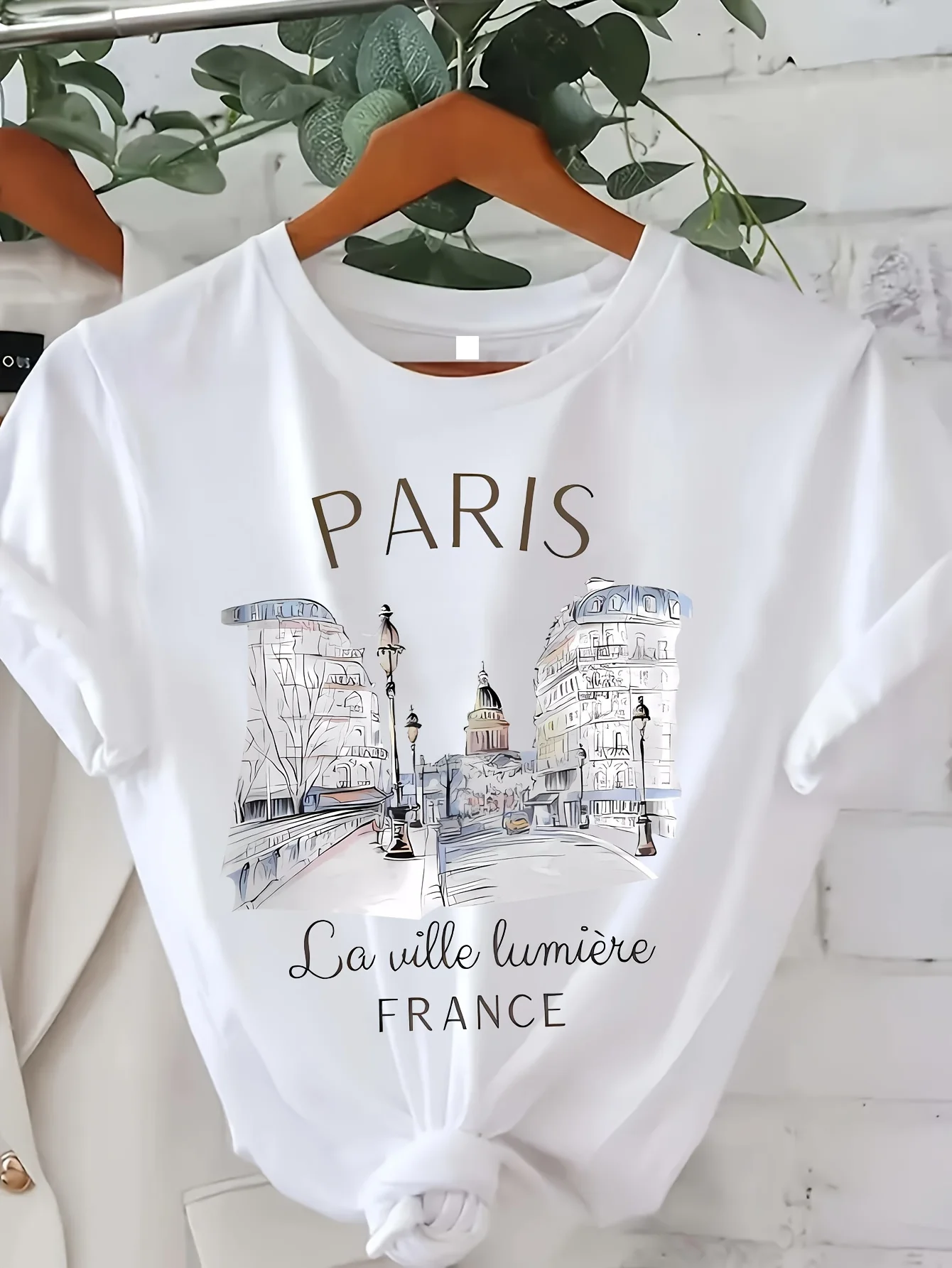 Summer Clothing In Paris - Modieus Grafisch T-shirt met Parijs-print Dames