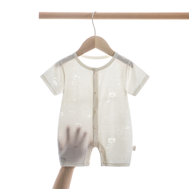 Summer Clothing Europe - Zomerbaby-outfit Verfrissende baby-jumpsuit Ultradunne en zachte