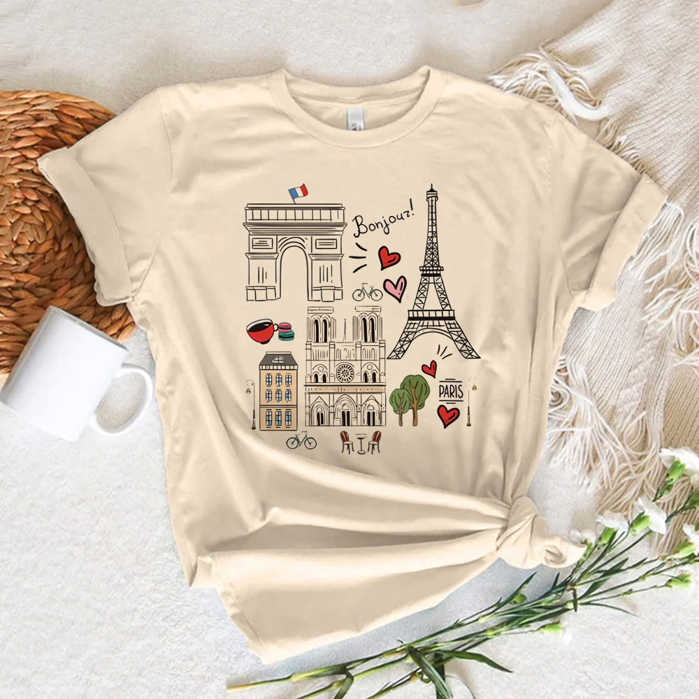 Summer Clothing In Paris - Paris bedrukt dames T-shirt dames manga