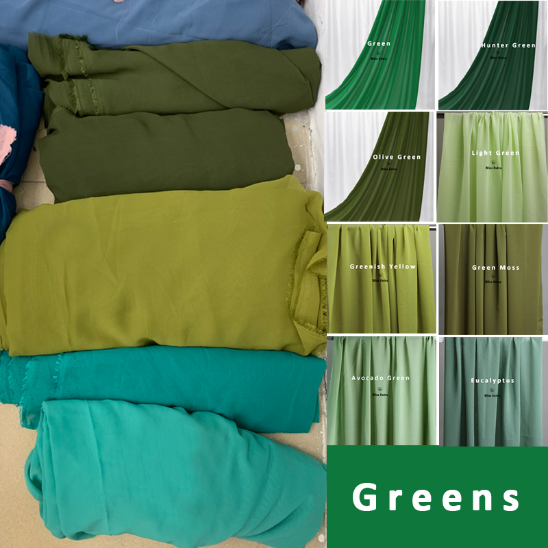 Summer Green Clothing - Groene Chiffon Stof Draperen Hoge Dichtheid
