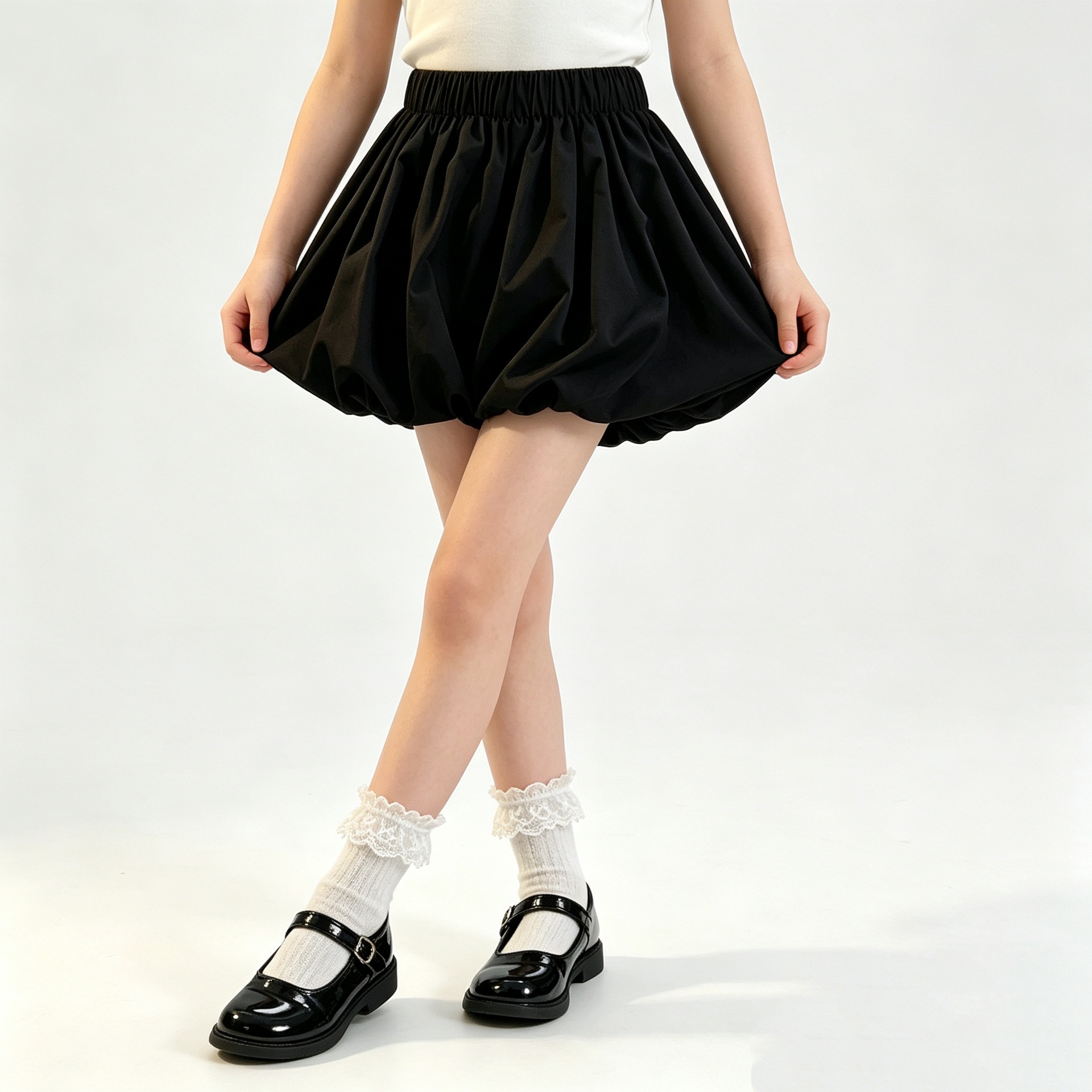Summer Clothing Europe - Schoolmeisjes bubbelrokjes met elastische taille, puffy