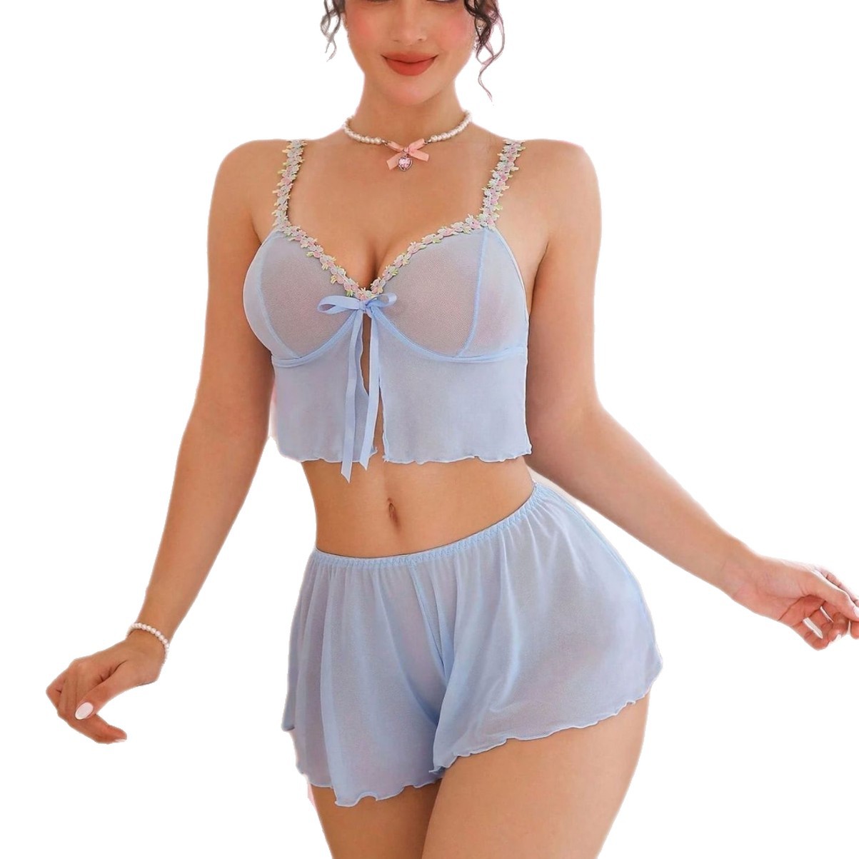 2-delige sexy roze schattige l - Summer Clothing Sets Women recensie en prijs