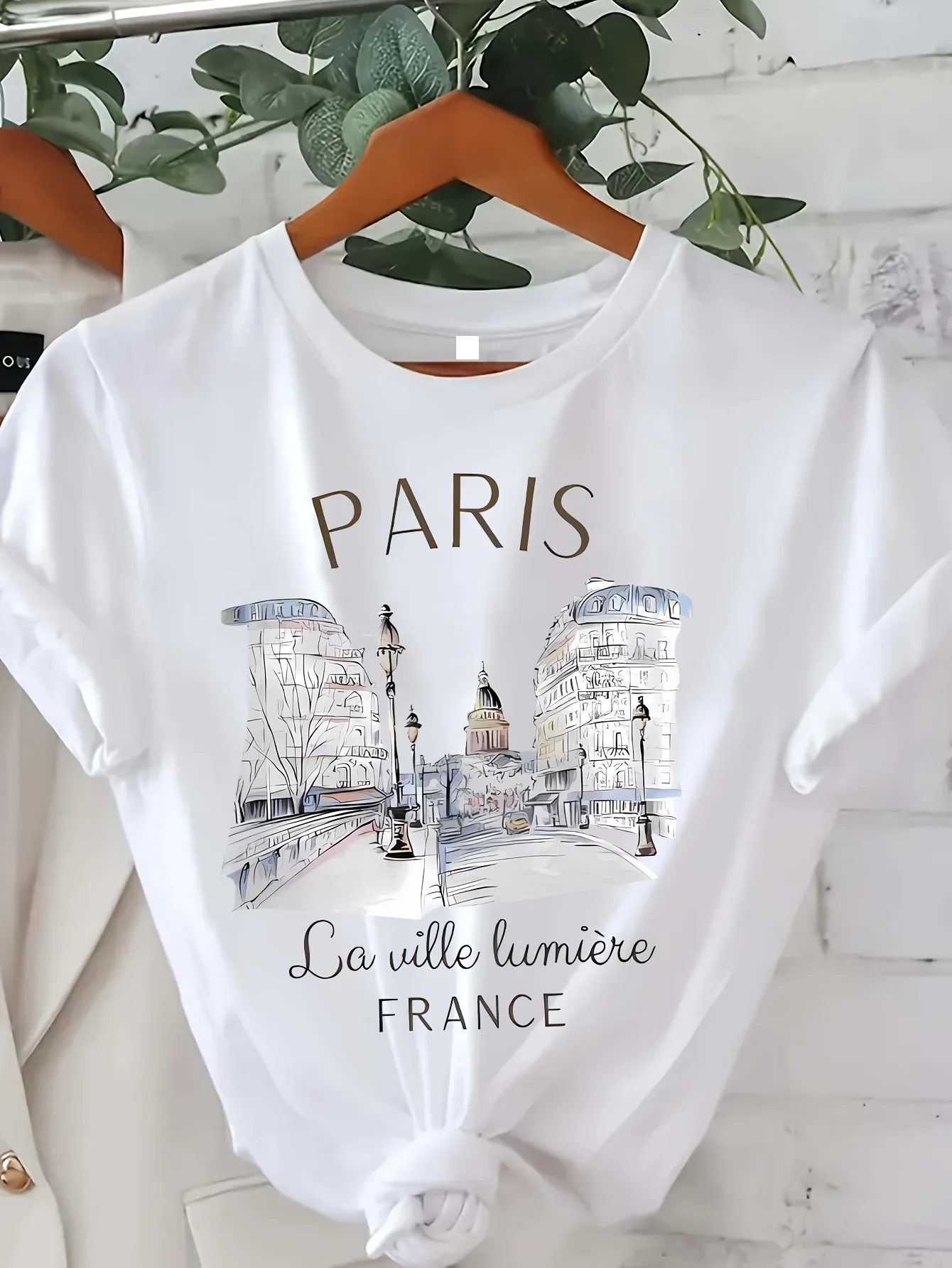 Y2k T-shirt Parijs Dames Print - Summer Clothing In Paris recensie en prijs