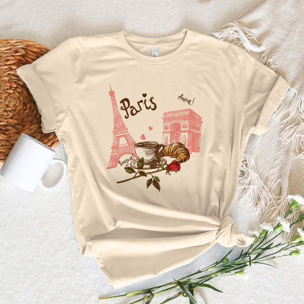 Paris bedrukt dames T-shirt da - Summer Clothing In Paris recensie en prijs