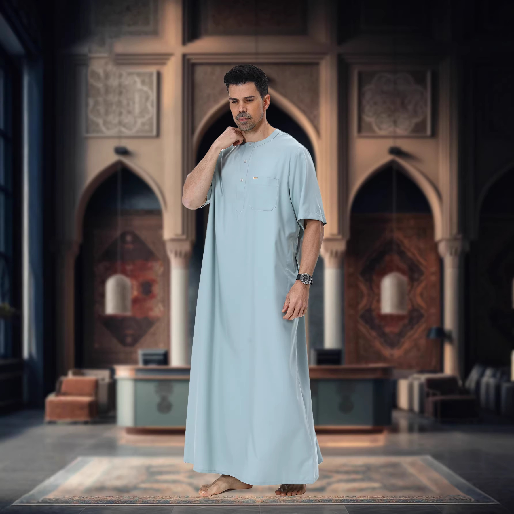 Moslim mannen Abaya Kaftan Pak - Summer Clothing Pakistan recensie en prijs